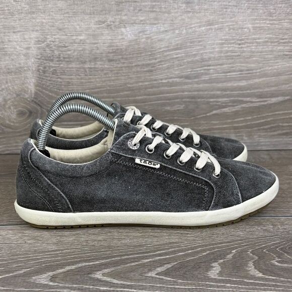 Taos Star Charcoal Gray Canvas Women’s Sz 10.5W Low Top Lace Up Sneakers - Picture 1 of 10